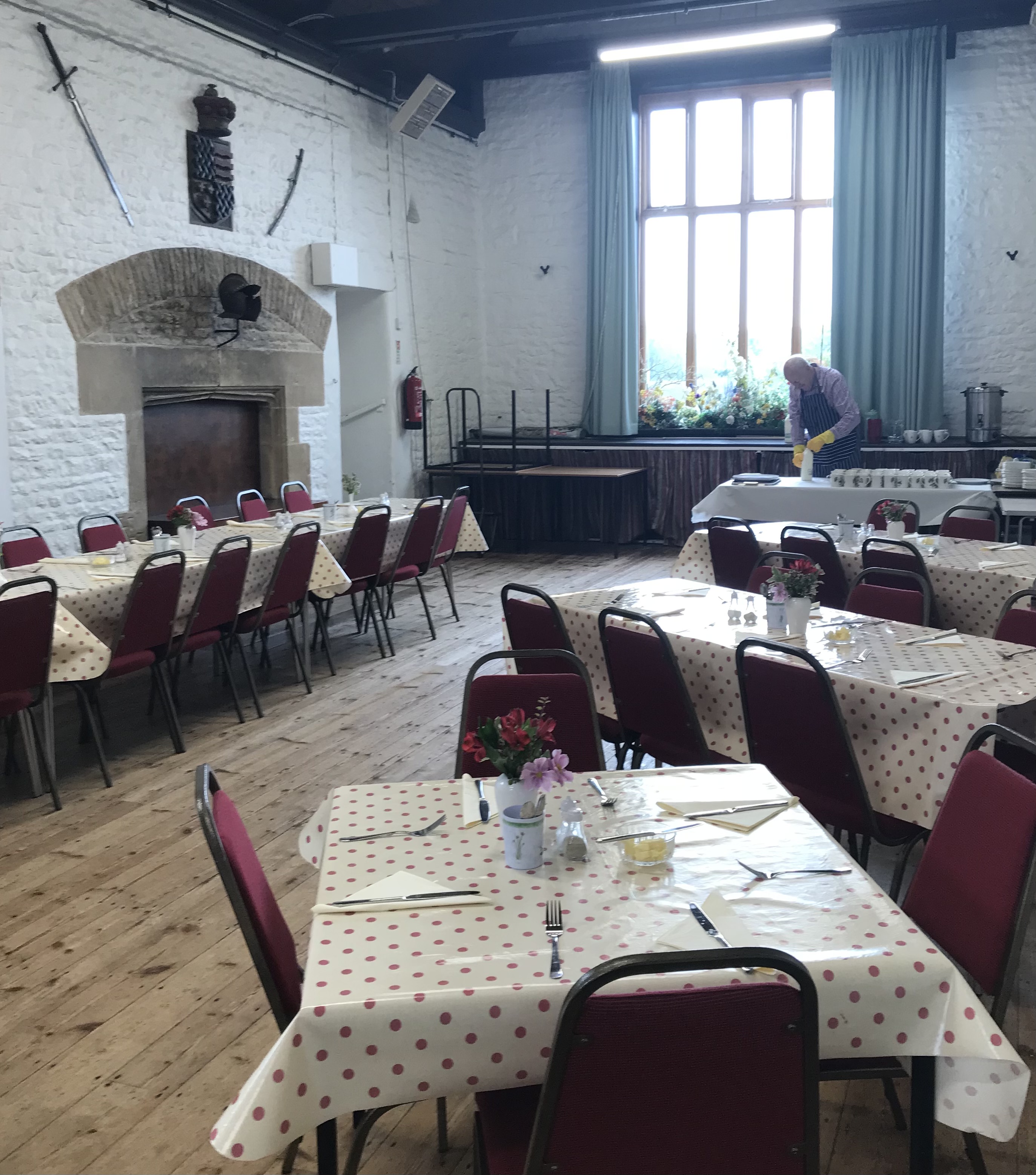 Hall set for Village Breakfast